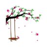1bhaav Tree with Colorful Leaves Flower butterflyes Wall Sticker