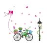 1bhaav Beautiful Cycle with Tree pots Kite Wall Sticker