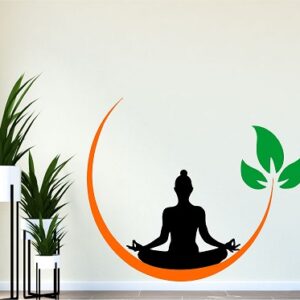 1bhaav Maditating Buddha Beautiful Wall Sticker