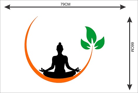 WD135-F 1bhaav Maditating Buddha Beautiful Wall Sticker