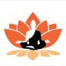 1bhaav Maditating Buddha with Colorful Flower Wall Sticker
