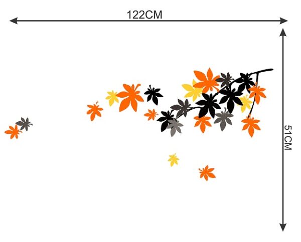 1bhaav Colorful Tree Leaves Design Wall Sticker