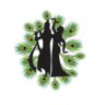 1bhaav Radha Krishna with mor pankh Wall Sticker