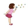 1bhaav Cute Fairy Flying butterfies Wall Sticker