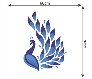 WD178-F 1bhaav Beautiful Peacock Wall Sticker