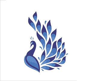 WD178 1bhaav Beautiful Peacock Wall Sticker