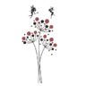 1bhaav Beautiful Flower with Fairy Decorative Wall Sticker