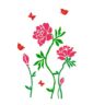 1bhaav Pink Flower red Butterflies Decorative Wall Sticker