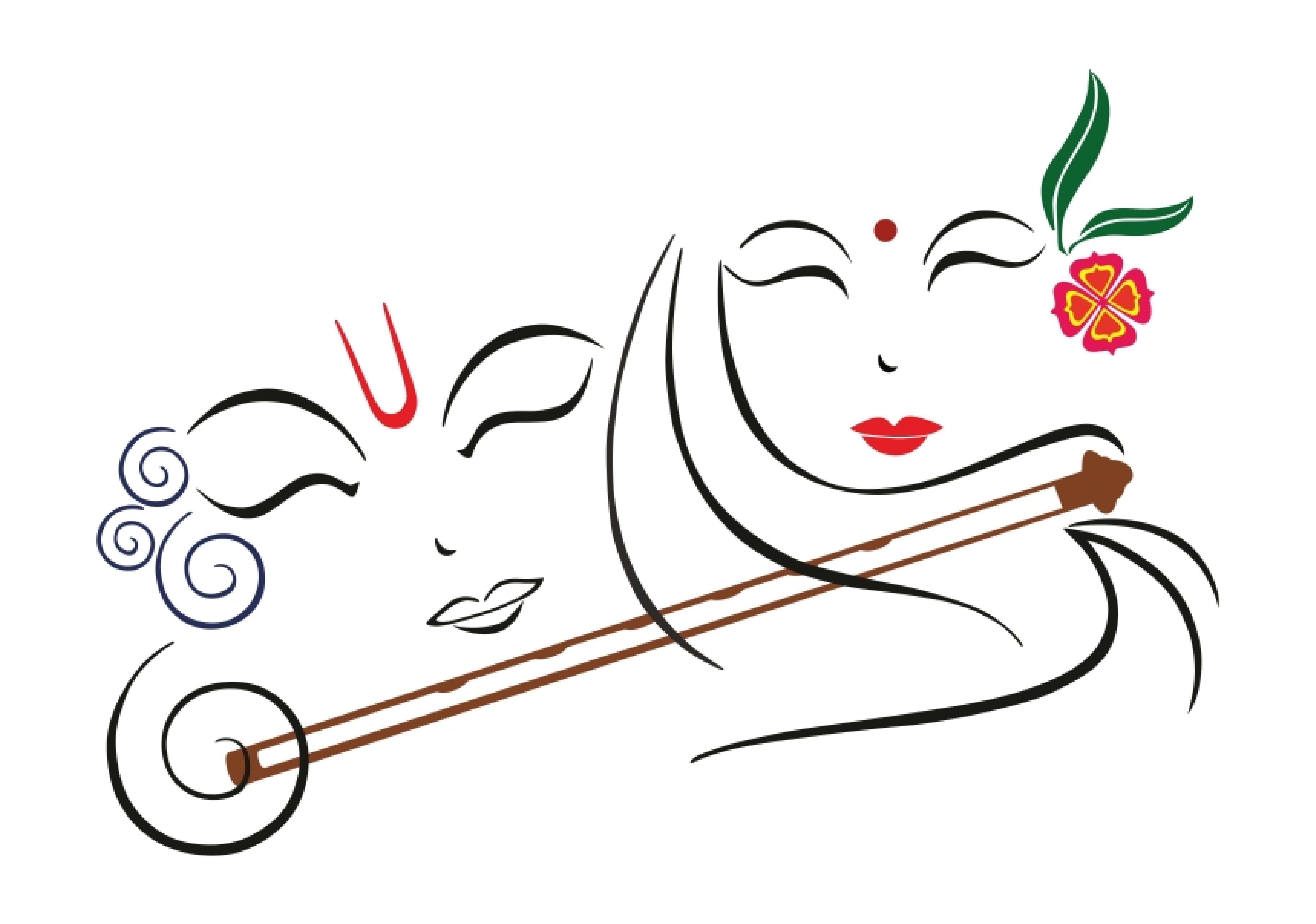 1bhaav Beautiful Radha Krishna Wall Sticker for Wall Decoration