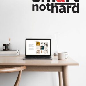 1bhaav Work Smart not Hard PVC Vinyl Multicolor Wall Sticker