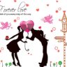 1bhaav Couple Love Heart Baloon Love Design PVC Vinyl Multicolor
