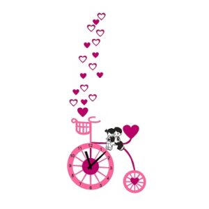 1bhaav Couple Love on Cycle Heart PVC Vinyl Multicolor Wall Sticker, also known as wall decals or wall art, are decorative elements
