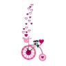 1bhaav Couple Love on Cycle Heart PVC Vinyl Multicolor Wall Sticker, also known as wall decals or wall art, are decorative elements