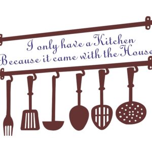 1bhaav Kitchen Design with Quote PVC Vinyl Multicolor Wall Sticker