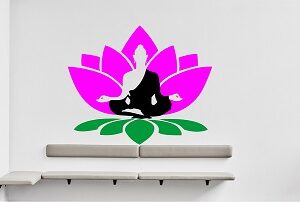 1bhaav Meditating Buddha Multicolor Wall Sticker